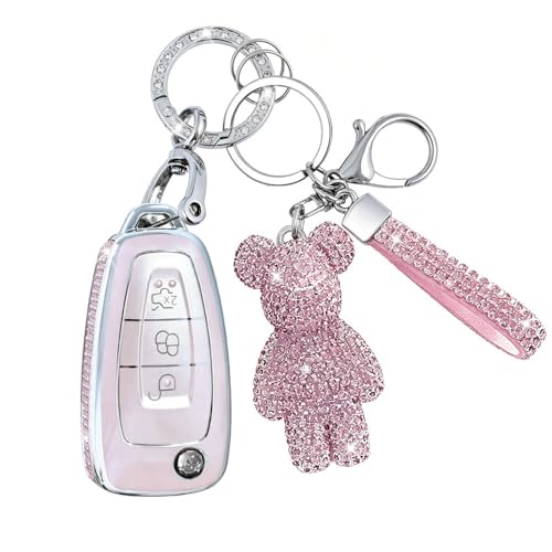 Funda para llave Ford Fiesta Kirain Quicksand rosa para el día a día