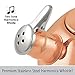 Chantal Classic Teakettle, 1.8 QT, Food Grade Pure Copper, 2-Tone Harmonica Whistle, Rapid Boil and Even Heating (Copper)