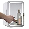 Mini Koelkast, 8l Draagbare Cosmetische Koelkast, Make-upspiegel Met Led-licht, Compacte En Rustige, Koeler/Warmer…