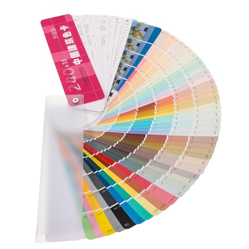Homoyoyo Schede Colori Portatili Per Vernici 258 Fogli Colorati, Cartella Colori Standard Per Pittori e Architetti Bordi Arrotondati e Materiali Resistenti