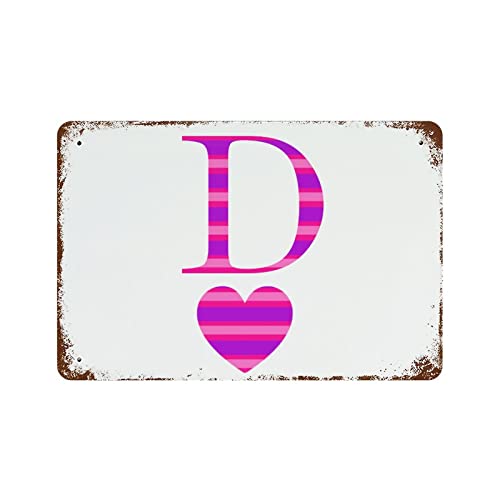 Panneau vintage aluminium lettre D抗UV pour déco Saint-Valentin durable - 2