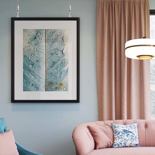 Image of 4pcs Adjustable Hanging Wire Kit, 3.28ft Ceiling Sign Hanger Wire Suspension Cable with Hook for Lights Mirror Painting Photo Billboard Curtain Hanging