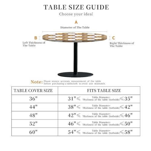 Nappe ronde d'extérieur élastique anti-vent pour table 90cm - 8