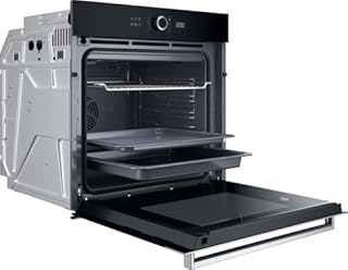 Hotpoint - HAOI5S8PM0XA Four Encastrable Pyrolyse 73L - Hydrolyse, Chaleur Pulsée - Programmes Automatiques, Écran Électronique - H 59,7 x L 59,5 x P 56,4 cm - Classe Énergétique A+ - Inox