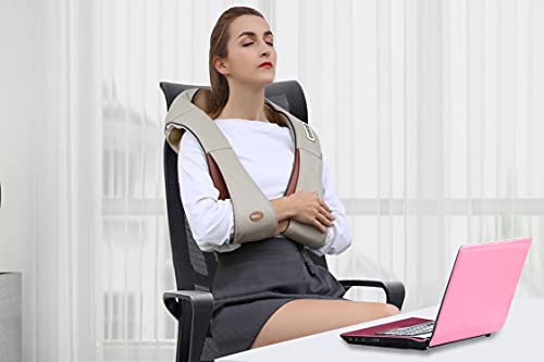 Five S Fs8801 Shiatsu Neck And Back Massager With Heat Deep Kneading Massage For Neck, Shoulders, Back, Legs, Feet For Home, Office, Car - Beige #TOP3