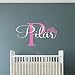 Custom Name Princess Nursery Wall Decal - Girls Personalized Name Princess Wall Sticker - Custom Name Sign - Custom Name Stencil Monogram - Baby Girl Nursery Room Wall Decor