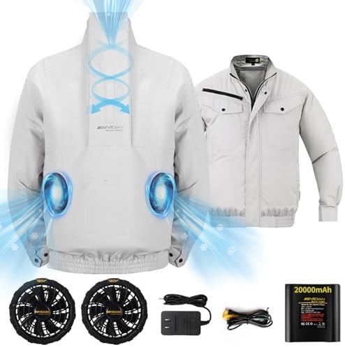 MIDIAN Jaqueta de resfriamento de ar de 30 V, roupas de