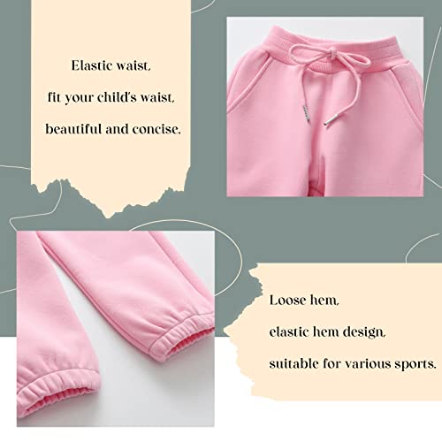 Mud Kingdom Boys Girls Jogger Pants Elastic Waist Cotton Casual Sweatpants with Pockets3