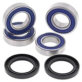 BossBearing Both Rear Wheel Bearings and Seals Kit for Suzuki LTF500F LTF500F Vinson 2002 to 2007
