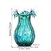Hand Blown Green Glass vase, Decorative Wide Mouth Glass vase for Home Living Room, Fireplace Decorations, Table centerpieces, entryway Tables and Wedding Decorations.