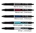 Pilot Japan Acroball T Series Retractable Ballpoint Pen 0.7mm Black Ink 5 Body Colors Set BAB-15FT With Kanji LOVE Sticker : Metal black, red, blue, green, Silver 0.44 x 5.61 2.22 in