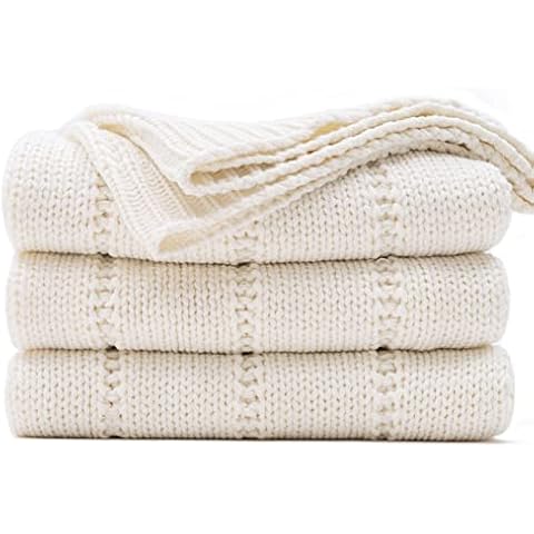 RECYCO Luxury Cable Knit Throw Blanket Cover