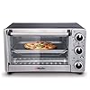 Toaster Oven 4 Slice, Multi-function Stainless Steel Finish with Timer - Toast - Bake - Broil Settings, Natural Convection - 1100 Watts of Power, Includes Baking Pan and Rack by Mueller Austria