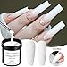 MEET ACROSS 150ml White Nail Extension Kit with Primer & Dehydrator, All-in-One Gel Nail Kit for Salon-Quality Extensions, Long-Lasting & Easy to Use, Perfect for DIY Nail Art Enthusiasts