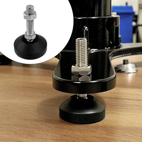 Image of M12 Leveling Feet 880 Lb Capacity, 3.2-Inch Height, 2.28-Inch Base, 4Pcs | 50mm Screw Length, Adjustable Swivel, Anti-Slip Bottom, For Tables, Shelves, Workbenches, Cabinets, Machines