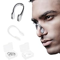 JeoPoom 2 Stück Nasenklammer Schwimmen, Silikon-Nasenklammern mit Boxen, Nase Clip, für Kinder und Erwachsene