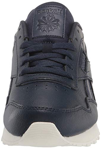 Reebok mens Reebok Classic Harman Run Sneaker, Vector Navy Mel/Boulder Brown/Chalk, 8 US