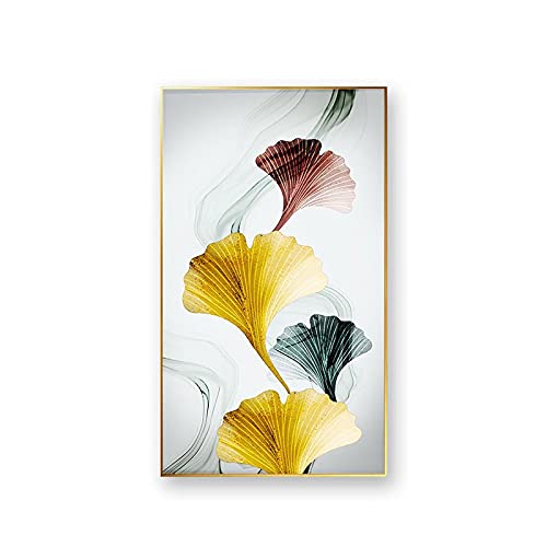 Kit Broderie Diamant Feuille d'Érable Dorée 50x120cm pour décoration murale