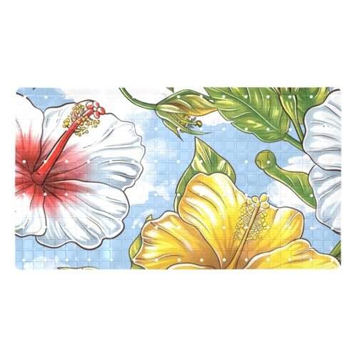 Alfombrilla de baño de hibisco para transformar tu ducha en un spa relajante 2