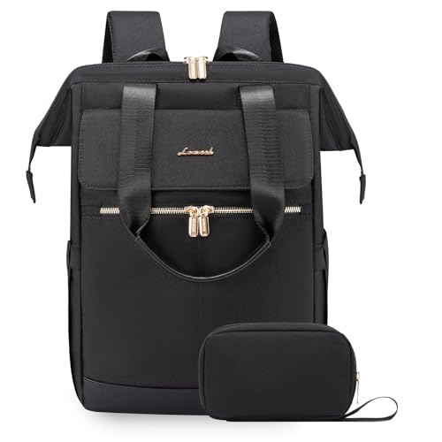 Image of LOVEVOOK 18 Inch Laptop Backpack for Women, Large Capacity Travel Backpack with Organizer Bag, Waterproof Carry on Backpack Purse Work Bag with USB Port for College Teacher Nurse, 2PCS