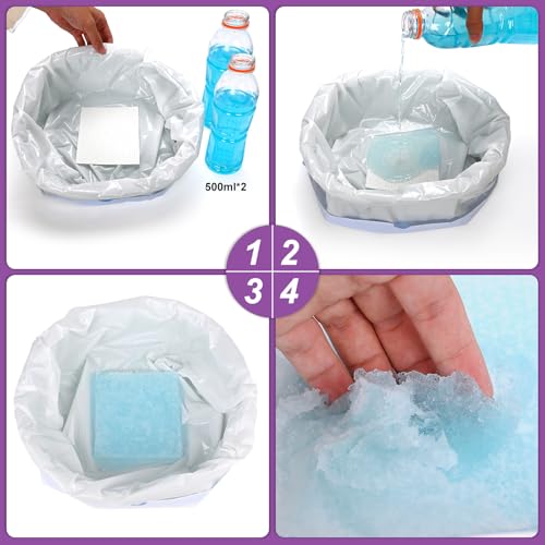 200 PCS Lavender Scented Super Absorbent Commode Pads, Light Scent Commode Pads for Bedside Commode Liners, Medical Grade, Disposable, Simple for Camping, Seniors and Disabled