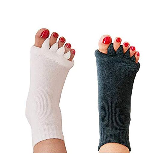 Aoiwyui Toe Separator Socks,Yoga Sports Gym Health Massage Foot Relax Socks