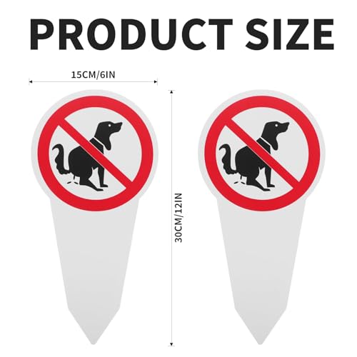 Kein Hundeklo Schild - 2 Stück 300x150mm UV-Beständig Kein Hundeklo Steckschild Groß, Schild Hunde Kacken Verboten für Garten, Wiese, Hof, Park, Wetterfestes Warnschild