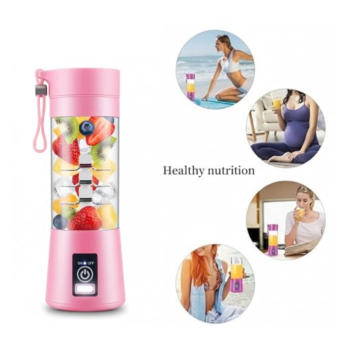 Image of 6 Blade Portable Electric Mini USB Bottle Juicer Blender, Rechargeable Hand Juicer, Fruit Juice Maker Portable Blender For Smoothie And Juices