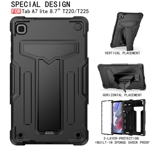Coque Samsung Tab A7 Lite SM-T225 noire - Housse tablette 8.4 2021 - 2