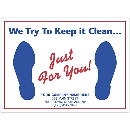 CheckSimple Customized Keep It Clean  Paper Auto Floor Mats for Cars Trucks Dealerships and Garages (1000 Pack)