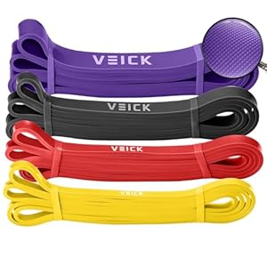 VEICK Resistance Bands for Working Out, Exercise Bands, Workout Bands, Pull Up Assistance Bands, Long Heavy Stretch Bands Set for Men and Women, Power Weight Gym at Home Fitness Equipment