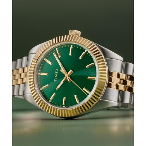 Timex Women's imex Legacy 36mm Watch - Two-Tone Bracelet Green Dial Gold-Tone Case by Timex - Image 6
