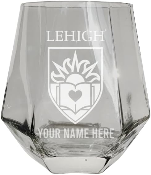 Copa de Vino Sin Pie Lehigh University Mountain Hawks Grabada 10 oz