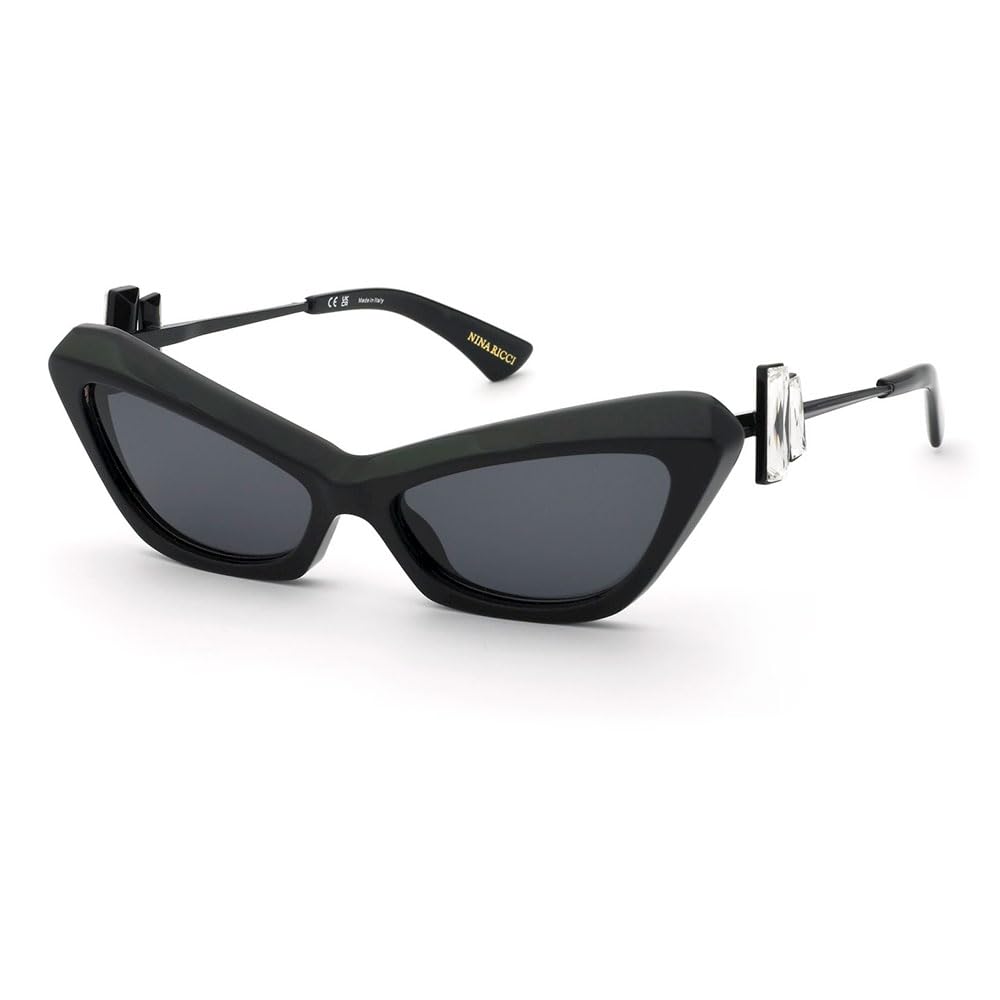 Nina Ricci Sunglasses Snr405s 59/16/140 Glossy Black Acetate Woman Snr405s