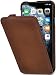 Produktbild StilGut UltraSlim entwickelt für iPhone 11 Pro Max Hülle - iPhone 11 Pro Max Flip Case aus Leder, Klapphülle, Handyhülle, Lederhülle - Braun Antik