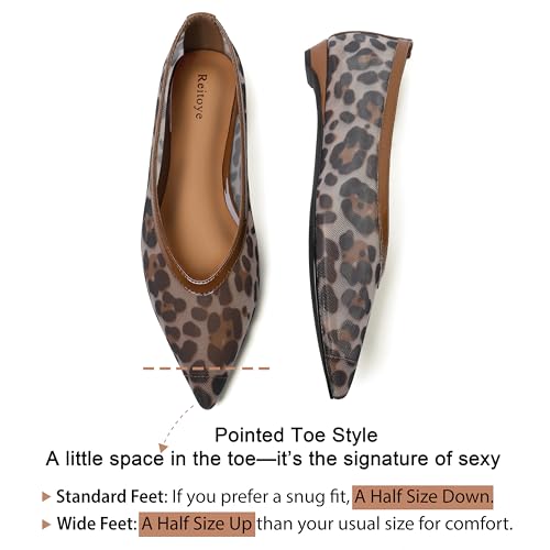 Image of Reitoye Flats for Womens Closed Pointed Toe Ballet Flat Comfortable Dressy Work Slip On Casual Shoes Womens Flats