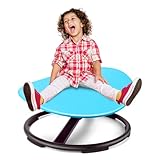 NeoKaleido Sensory Spinning Chair for Autistic Kids, Sensory Room Must Haves Sensory Swivel Chair, Sit and Spin Autism Toys for Kids, Training Body Coordination, Metal Base, Non-Slip Design, Blue