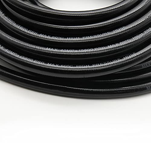 Sewer Jetter Kit for Pressure Washer 50FT, 1/4 Inch NPT, Drain Cleaning Hose, Button Nose and Rotating Sewer Jetting Nozzle, Orifice 4.0,4.5, 5800 PSI,Sewer Jetter Nozzles Kit