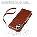 Bocasal Detachable Wallet Case for iPhone 17 RFID Blocking Card Slots Holder Premium PU Leather Magnetic Kickstand Shockproof Wrist Strap Removable Flip Protective Cover 5G 6.3 inch (Brown)