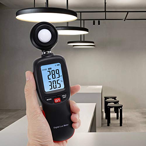 Luxómetro digital de alta precisión para iluminancia y temperatura ambiente 4