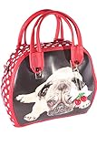  SugarShock Damen Mops Polka Dots Handtasche 159328991 Weinrot