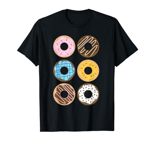 Cute Donut Shirt, 6 Fun Doughnut Designs Foodie Baker Gift