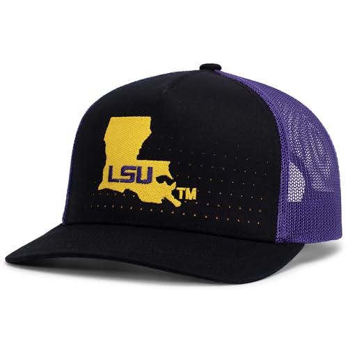 Casquette perforée LSU Pacific Headwear pour vos sorties estivales et matchs en plein air