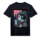 Japanese Vaporwave Sad Anime Girl Indie Aesthetic Otaku Performance T-Shirt
