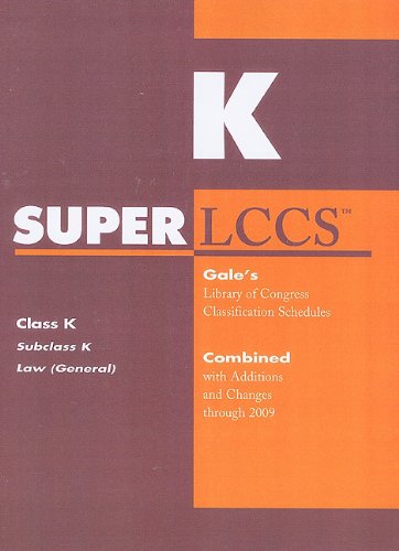 Amazon | SUPER LCCS: Class K Subclass K Law (General) : Gale's Library ...