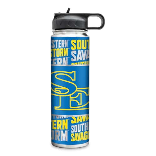 Rico Industries NCAA Southeastern Oklahoma State Savage Storm Standard 22oz Stainless Steel Tumbler with Lid - Great For Coffee, Tea, Water or Cocktails