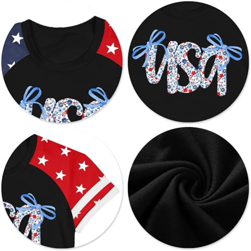 Image of Ithalt Boys Girls USA Shirts Kids 4th of July Shirts American Flag Tshirt Patriotic Top Independence Day Outfit 5-13y