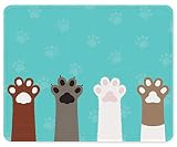 Auhoahsil Mouse Pad, Cute Cat Paws Design Anti-Slip Rubber Mousepad with Durable Stitched Edges for
