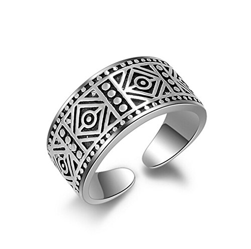 Shawa Damen-Ringe Herren-Ringe Retro Breit Ring Freundschaftsringe Eheringe...