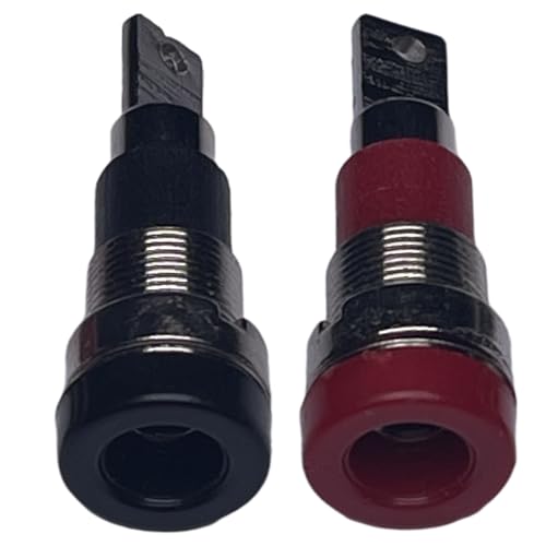 CESS-Black-and-Red-Banana-Female-Jack-Socket-4mm-Banana-Female-Connector-PanelChassis-Mount-Soldering-Type-10-Pack